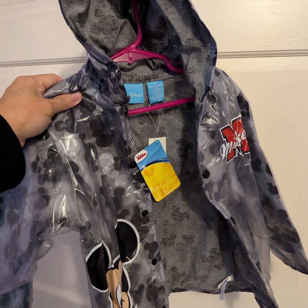 Disney Mickey Mouse Vinyl Rainjacket NWT - Picture 4 of 9